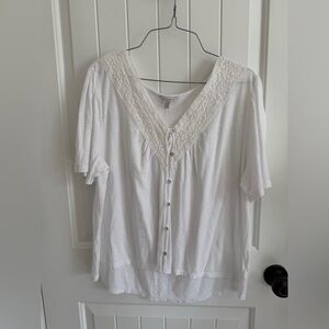 Lucky Brand White Lace Top new w/o tags size medium